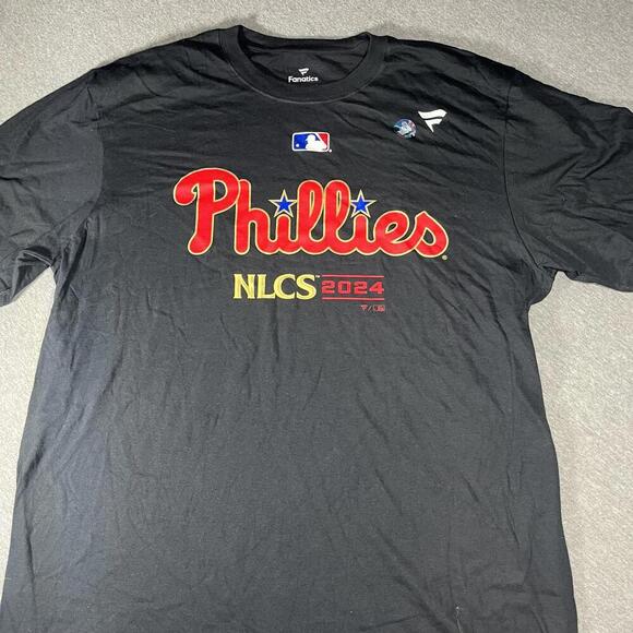 NWT Philadelphia Phillies MLB Large Mens NLCS 2024 Black Baseball Champions Tee - Picture 3 of 6